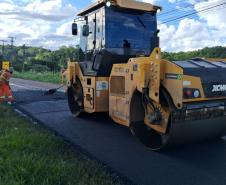 DER/PR realiza melhorias no pavimento de rodovia que dá acesso a Maravilha 
