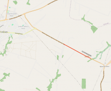 Mapa do trecho da PR-542 em Colorado contemplado em projeto