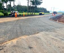 DER/PR faz melhorias no pavimento de trevo rodoviário em Candói