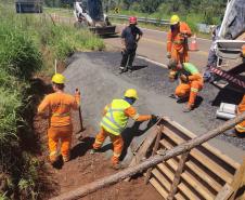 DER/PR faz melhorias no pavimento de trevo rodoviário em Candói