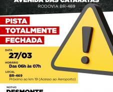  Rodovia das Cataratas será bloqueada nesta sexta de manhã para detonação de rochas 