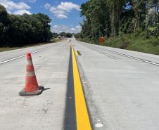 Restauração da PR-151 entre Ponta Grossa e Palmeira tem os primeiros quilômetros prontos