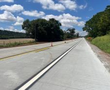 Restauração da PR-151 entre Ponta Grossa e Palmeira tem os primeiros quilômetros prontos