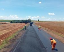 Ligação rodoviária entre Pérola d'Oeste e Planalto recebe melhorias no pavimento