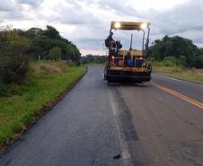 Rodovia de Foz do Jordão recebe melhorias na pista e nos acostamentos