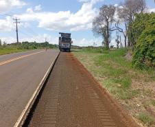 Rodovia de Foz do Jordão recebe melhorias na pista e nos acostamentos