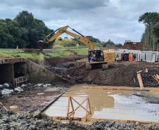  Duplicação em concreto da PRC-466 entre Turvo e Palmeirinha chega a 22,7% de execução 