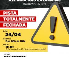 Rodovia das Cataratas terá detonação de rochas na próxima sexta-feira