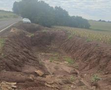 DER/PR vai corrigir erosão e melhorar drenagem de águas em rodovia de Ourizona