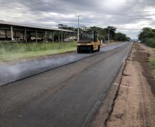 DER/PR promove obras de conservação do pavimento da PR-317 em Santa Helena