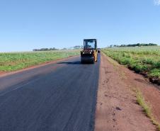 DER/PR promove obras de conservação do pavimento da PR-317 em Santa Helena