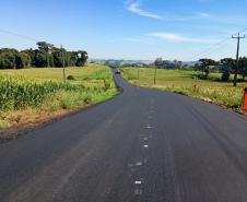 DER/PR reforça pavimento da rodovia PR-566 em Itapejara d’Oeste