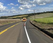 PR-662: rodovia de Foz do Jordão recebe nova sinalização horizontal definitiva
