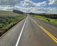 PR-662: rodovia de Foz do Jordão recebe nova sinalização horizontal definitiva