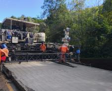 Obra de concreto em rodovias entre Nova Tebas e Pitanga avança em terraplenagem