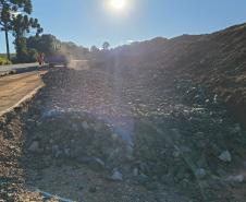 Obra de concreto em rodovias entre Nova Tebas e Pitanga avança em terraplenagem