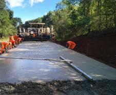 Obra de concreto em rodovias entre Nova Tebas e Pitanga avança em terraplenagem