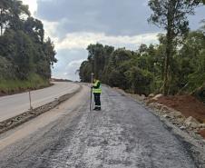 Obra de concreto em rodovias entre Nova Tebas e Pitanga avança em terraplenagem