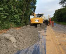 Obra de concreto em rodovias entre Nova Tebas e Pitanga avança em terraplenagem