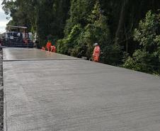 Obra de concreto em rodovias entre Nova Tebas e Pitanga avança em terraplenagem