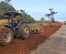 No 3° mês, pavimentação da rodovia entre Imbaú e Reserva chega a 7,5% de execução
