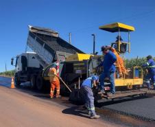 DER/PR realiza serviços de conservação em rodovia entre Sertanópolis e Primeiro de Maio