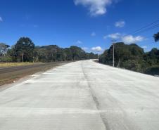 Obras de duplicação em concreto da PRC-466 entre Turvo e Palmeirinha ultrapassam 45%