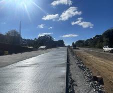 Obras de duplicação em concreto da PRC-466 entre Turvo e Palmeirinha ultrapassam 45%