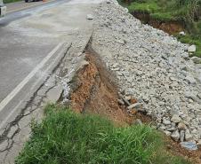DER/PR contrata obra emergencial para recuperar erosão na Rodovia dos Minérios