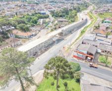 Em Palmeira, viaduto que integra obra de restauração em concreto da PR-151 está na fase final