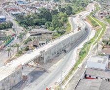 Em Palmeira, viaduto que integra obra de restauração em concreto da PR-151 está na fase final