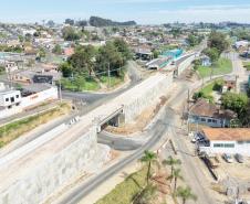 Em Palmeira, viaduto que integra obra de restauração em concreto da PR-151 está na fase final
