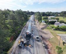 Em Palmeira, viaduto que integra obra de restauração em concreto da PR-151 está na fase final