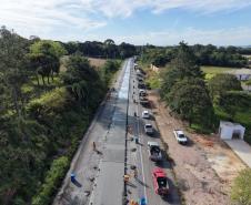 Em Palmeira, viaduto que integra obra de restauração em concreto da PR-151 está na fase final
