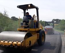 DER/PR está realizando melhorias em rodovia entre Campo do Tenente e a Lapa