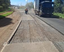 DER/PR está realizando melhorias no pavimento de rodovia em Clevelândia
