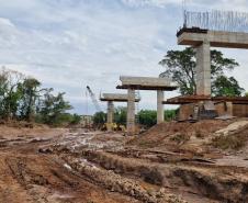 Construção de nova ponte sobre o Rio Ivaí entre São Carlos do Ivaí e Japurá chega a 45%