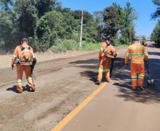 Rodovia de Corbélia começa a receber melhorias no pavimento