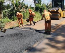 Rodovia de Corbélia começa a receber melhorias no pavimento