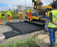 DER/PR tem serviços em andamento em rodovia de Pinhalão