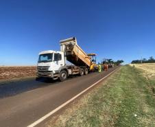Rodovia de Marechal Cândido Rondon tem pare-e-siga para obras do DER/PR