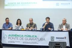 Em audiência pública, Governo debate com população obras da Ponte de Guaratuba - Foto: Rodrigo Félix Leal/SEIL