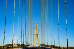 Nova ponte Brasil-Paraguai, em Foz do Iguaçu, está quase finalizada. Foto: Rodrigo Félix Leal / SEIL