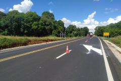 Obras de ampliação da PRC-280 com terceiras faixas são concluídas Foto: DER