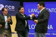 Governador Carlos Massa Ratinho Junior , participa do lançamento das obras do aeroporto de Londrina Foto: Gilson Abreu/AEN