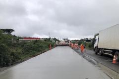 Começa a etapa de concretagem da rodovia entre Palmas e Clevelândia Foto: DER