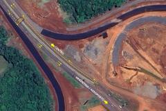Imagem aérea da obra