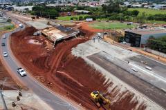 Obras do Viaduto da PUC, em Londrina