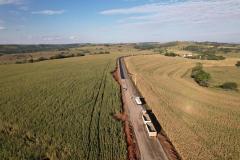 Obras da nova estrada entre Ramilândia e Santa Helena 