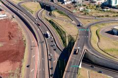 Cascavel, trevo de entrada do município.